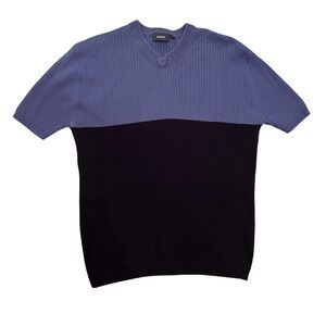 Mexx Y2K V-Neck Sweater - Blue and Black